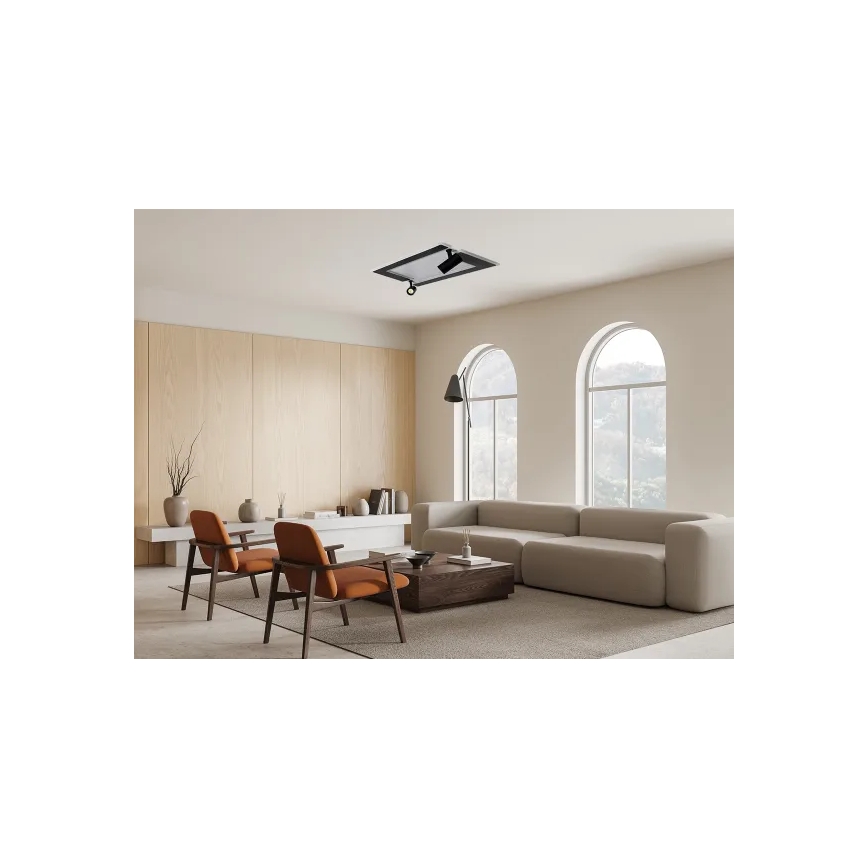 LED Dimmable ceiling light LED/80W/230V 3000-6500K black + remote control