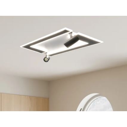 LED Dimmable ceiling light LED/80W/230V 3000-6500K black + remote control