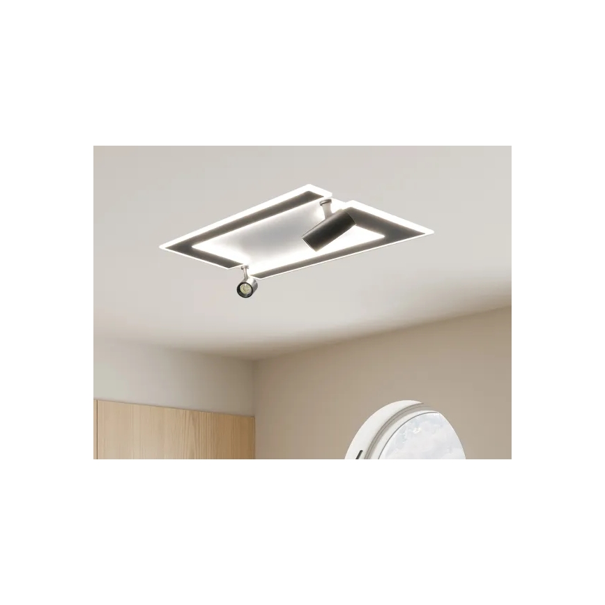 LED Dimmable ceiling light LED/80W/230V 3000-6500K black + remote control