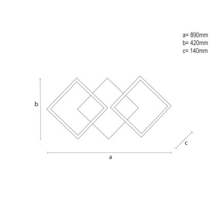LED Dimmable ceiling light LED/85W/230V 3000-6500K + remote control
