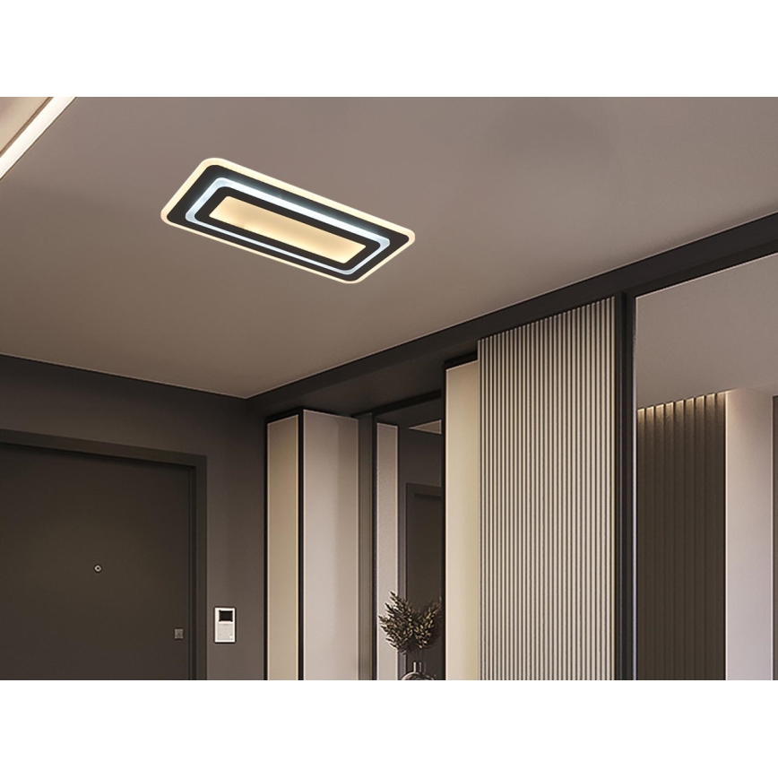 Dimmable LED Ceiling Light LED/85W/230V 3000-6500K Black + Remote Control