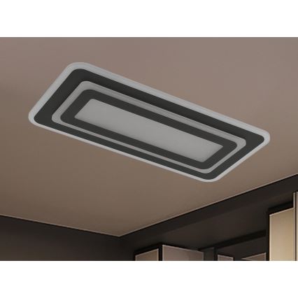 Dimmable LED Ceiling Light LED/85W/230V 3000-6500K Black + Remote Control
