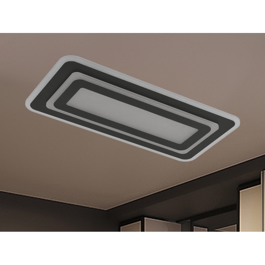 Dimmable LED Ceiling Light LED/85W/230V 3000-6500K Black + Remote Control