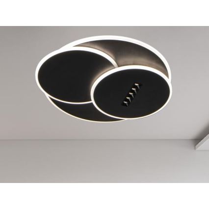 LED Dimmable ceiling light LED/90W/230V 3000-6500K black + remote control
