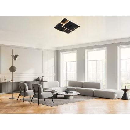 LED Dimmable ceiling light LED/95W/230V 3000-6500K black + remote control