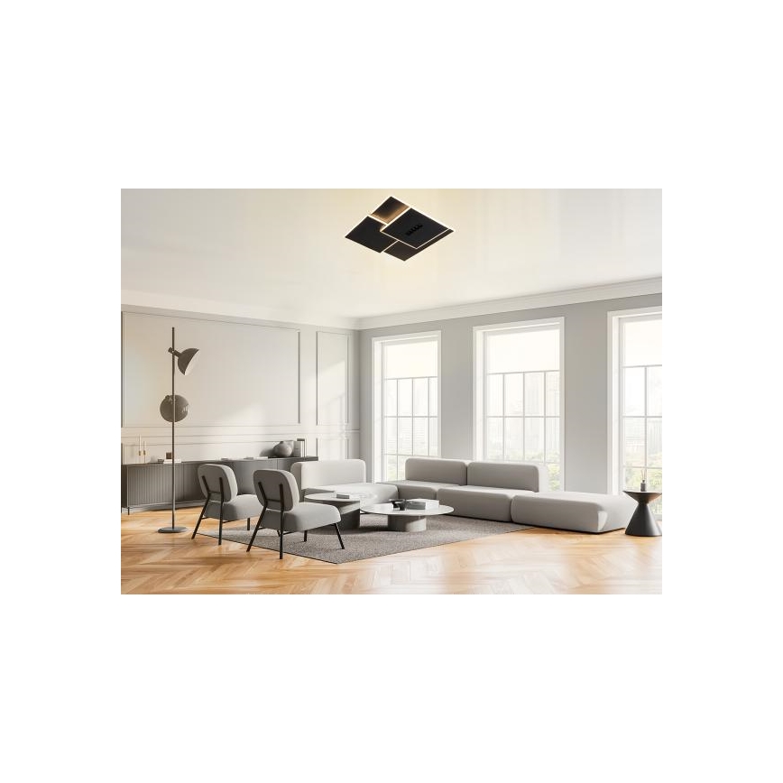 LED Dimmable ceiling light LED/95W/230V 3000-6500K black + remote control