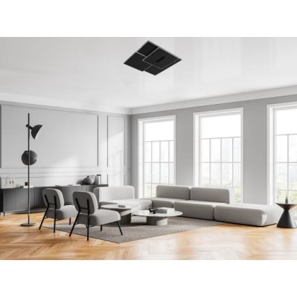 LED Dimmable ceiling light LED/95W/230V 3000-6500K black + remote control