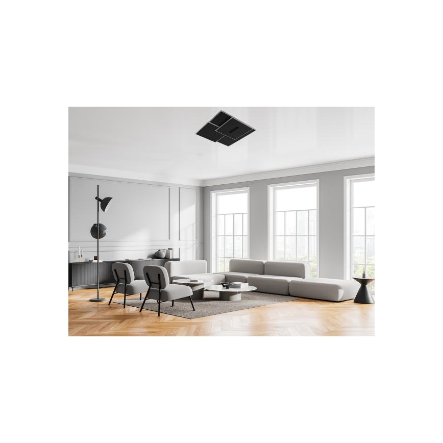 LED Dimmable ceiling light LED/95W/230V 3000-6500K black + remote control