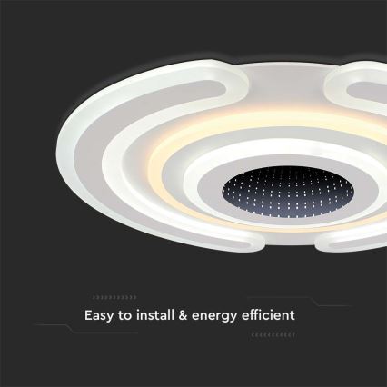 LED Dimmable ceiling light LED/95W/230V 3000-6500K d. 52 cm + remote control