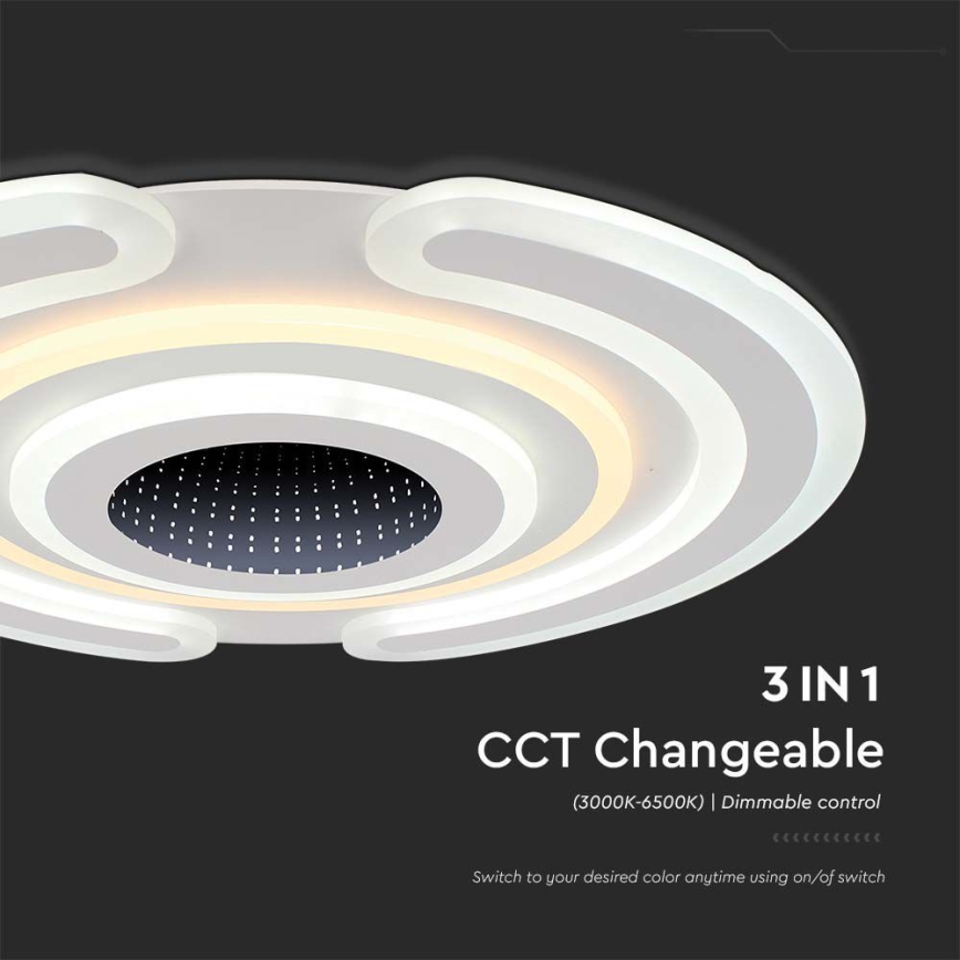 LED Dimmable ceiling light LED/95W/230V 3000-6500K d. 52 cm + remote control