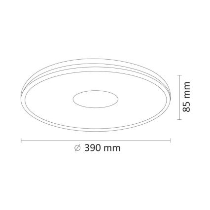 LED Dimmable ceiling light LEON LED/24W/230V + remote control