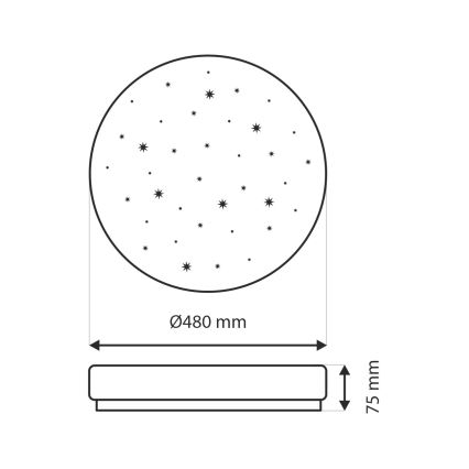 LED Dimmable ceiling light LIKA LED/36W/230V 2700-6500K d. 48 cm + remote control