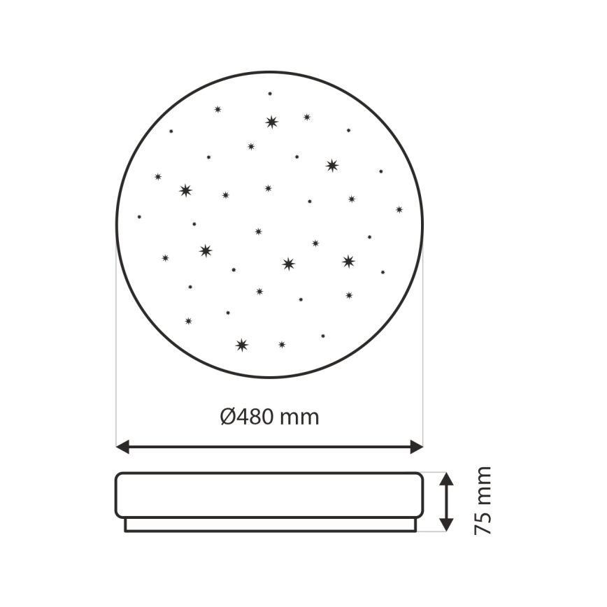LED Dimmable ceiling light LIKA LED/36W/230V 2700-6500K d. 48 cm + remote control