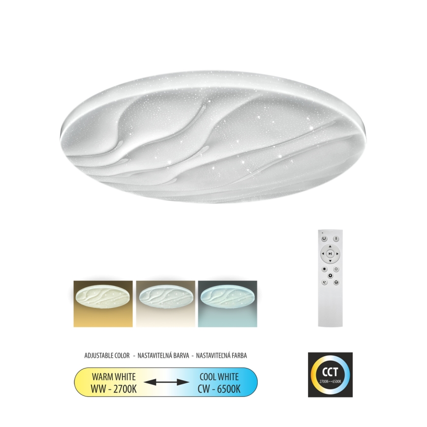 LED Dimmable ceiling light LIKA LED/60W/230V 2700-6500K d. 58 cm + remote control