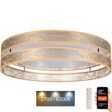 LED Dimmable ceiling light LIMA LED/36W/230V 2700-6500K Wi-Fi Tuya + remote control gold