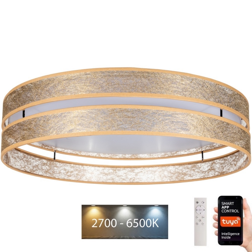 LED Dimmable ceiling light LIMA LED/36W/230V 2700-6500K Wi-Fi Tuya + remote control gold