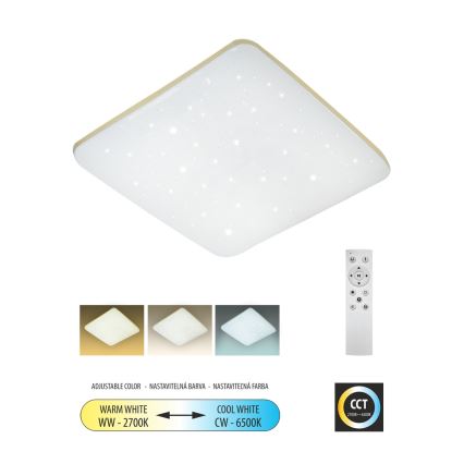 LED Dimmable ceiling light MANA LED/36W/230V 2700-6500K 43x43 cm + remote control
