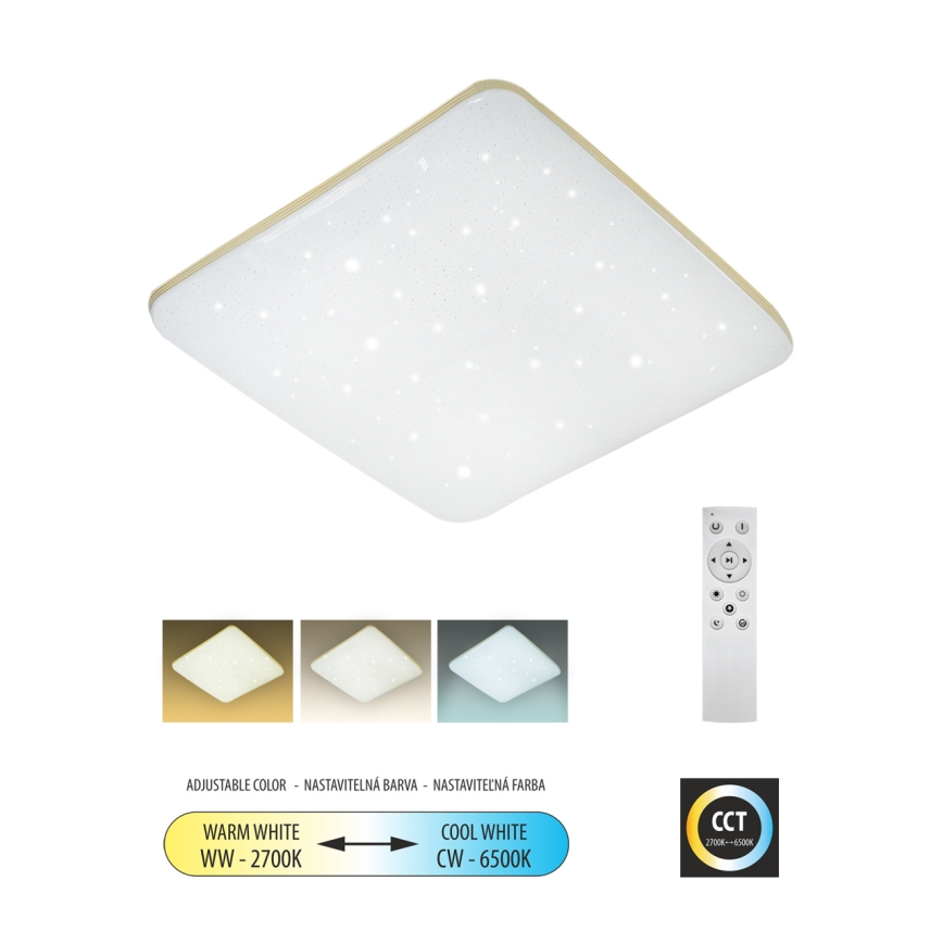 LED Dimmable ceiling light MANA LED/36W/230V 2700-6500K 43x43 cm + remote control