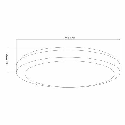 LED Dimmable bathroom ceiling light MARIAN LED/72W/230V d. 48 cm 3000-6000K IP44 + remote control
