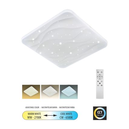 LED Dimmable ceiling light NERIS LED/36W/230V 2700-6500K 43x43 cm + remote control