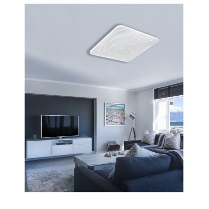 LED Dimmable ceiling light NERIS LED/60W/230V 2700-6500K 53x53 cm + remote control