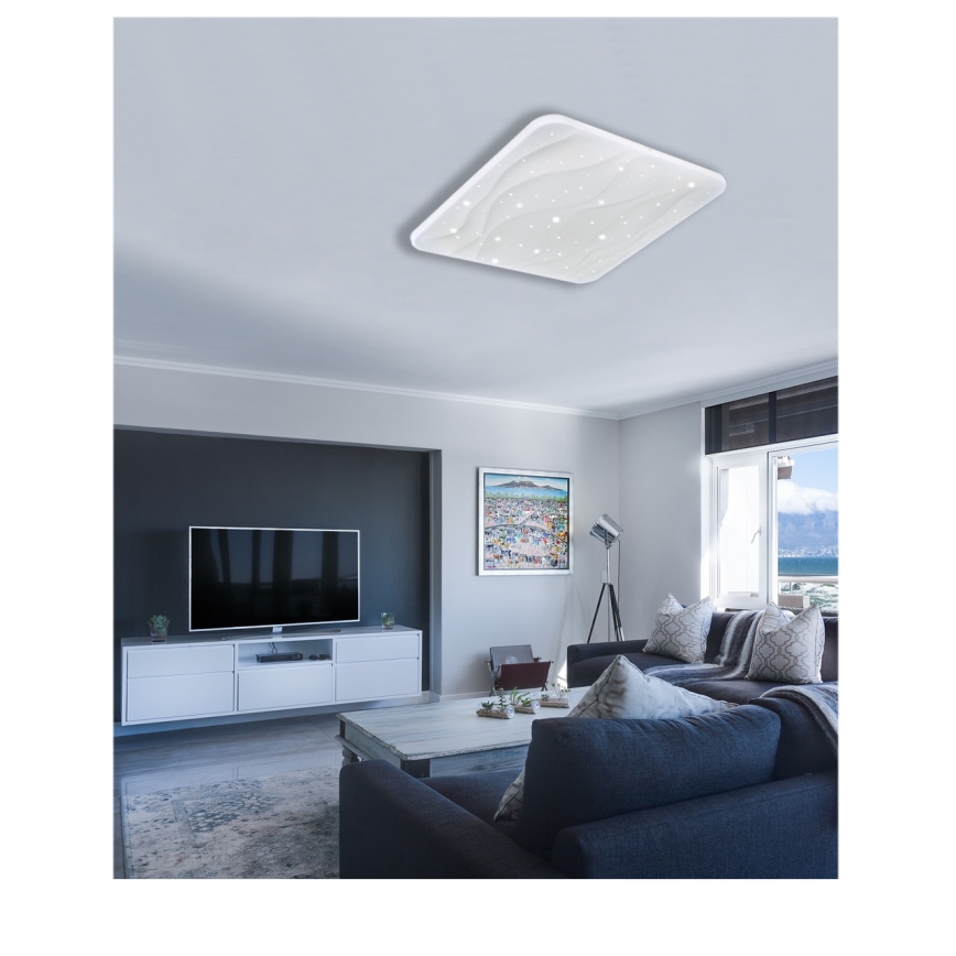 LED Dimmable ceiling light NERIS LED/60W/230V 2700-6500K 53x53 cm + remote control