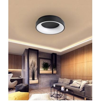 LED Dimmable ceiling light NOVA LED/54W/230V 3000-6500K black + remote control