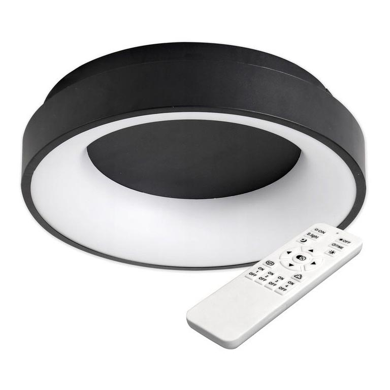 LED Dimmable ceiling light NOVA LED/54W/230V 3000-6500K black + remote control