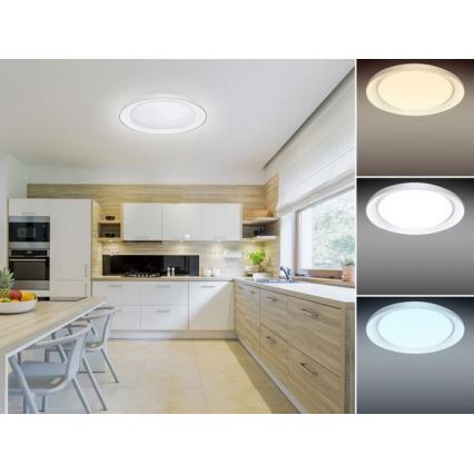 LED Dimmable ceiling light OPAL LED/24W/230V + remote control