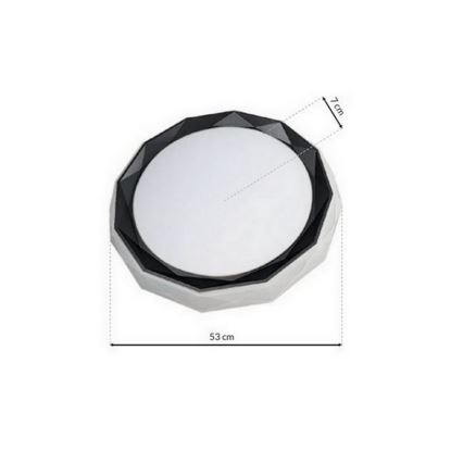 LED Dimmable ceiling light OSCAR LED/45W/230V 3000-6000K black + remote control