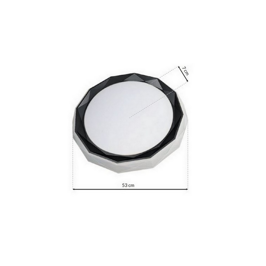 LED Dimmable ceiling light OSCAR LED/45W/230V 3000-6000K black + remote control