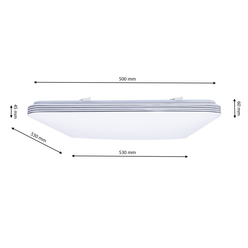 LED Dimmable ceiling light PALERMO LED/72W/230V + remote control
