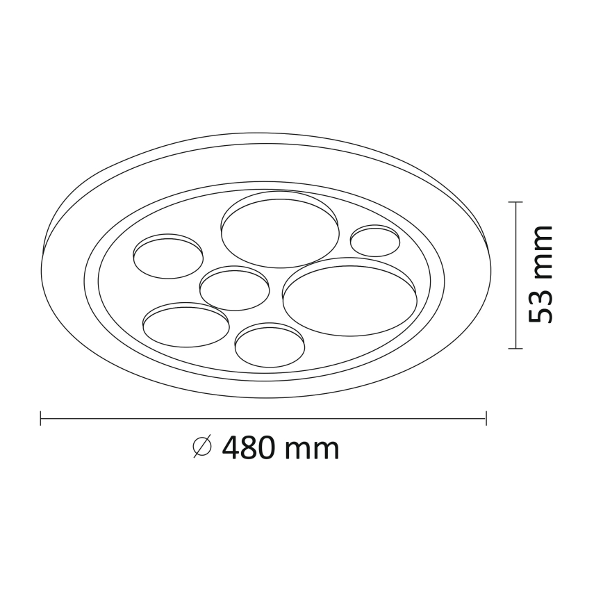 LED Dimmable ceiling light PLANET LED/72W/230V d. 48 cm 3000-6500K + remote control
