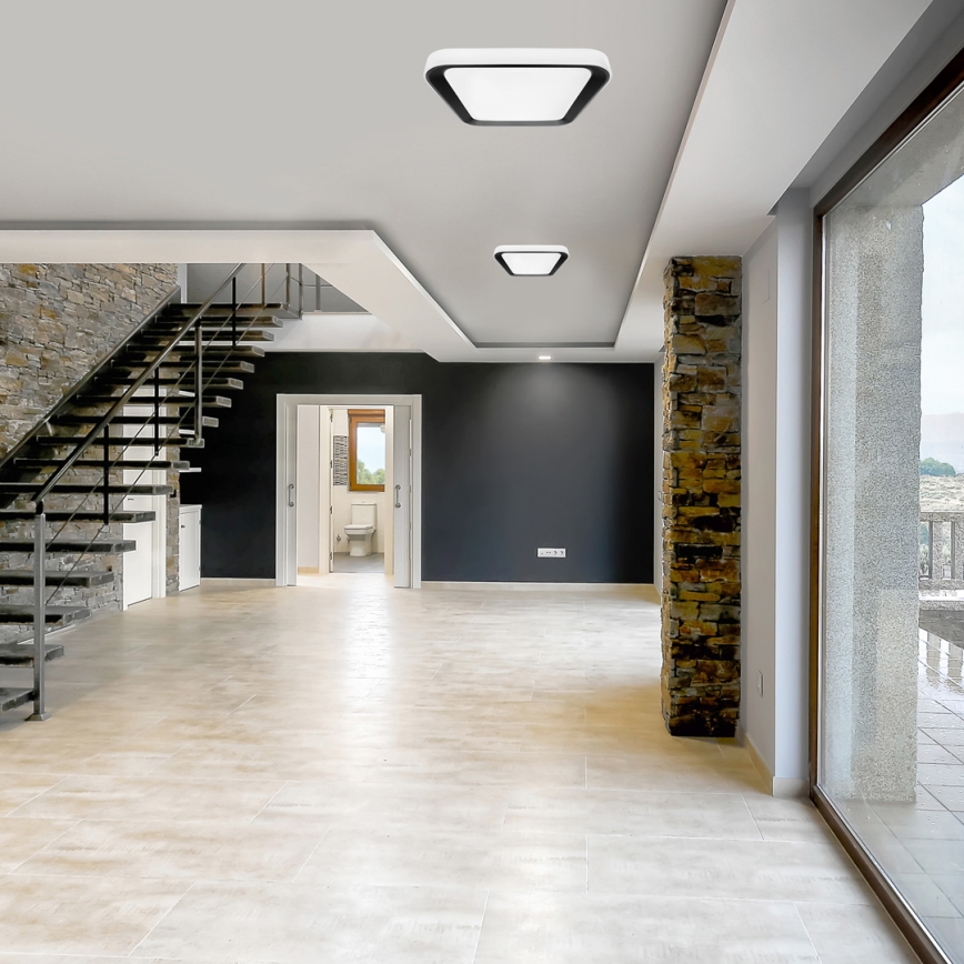 LED Dimmable ceiling light QUADRO LED/38W/230V 3000-6000K white/black + remote control