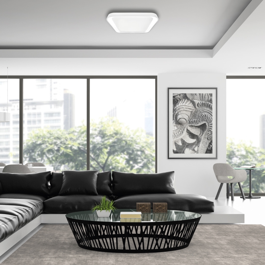 LED Dimmable ceiling light QUADRO LED/38W/230V 3000-6000K white + remote control