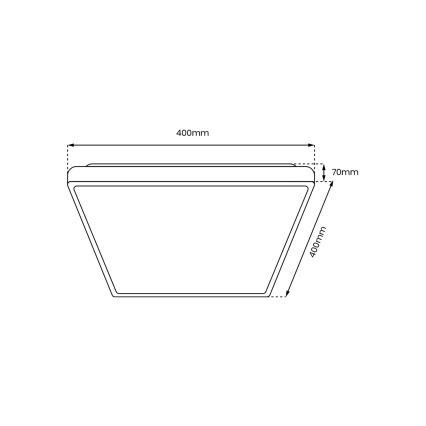 LED Dimmable ceiling light QUADRO LED/38W/230V 3000-6000K white + remote control
