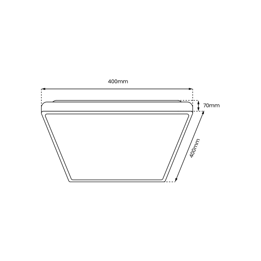 LED Dimmable ceiling light QUADRO LED/38W/230V 3000-6000K white + remote control