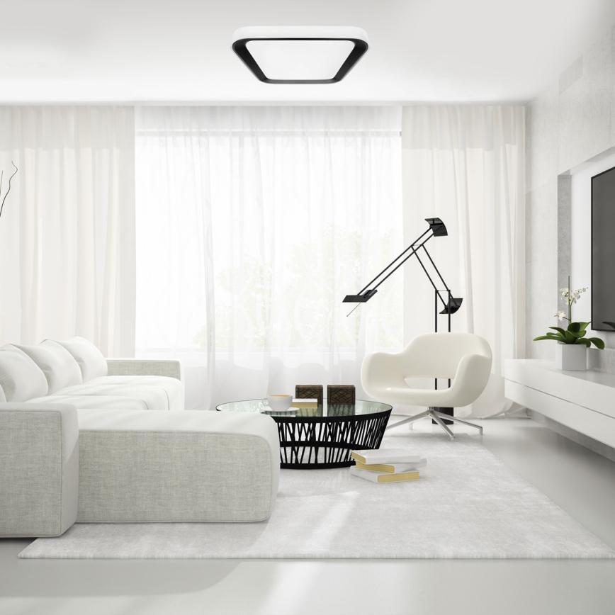 LED Dimmable ceiling light QUADRO LED/66W/230V 3000-6000K white/black + remote control