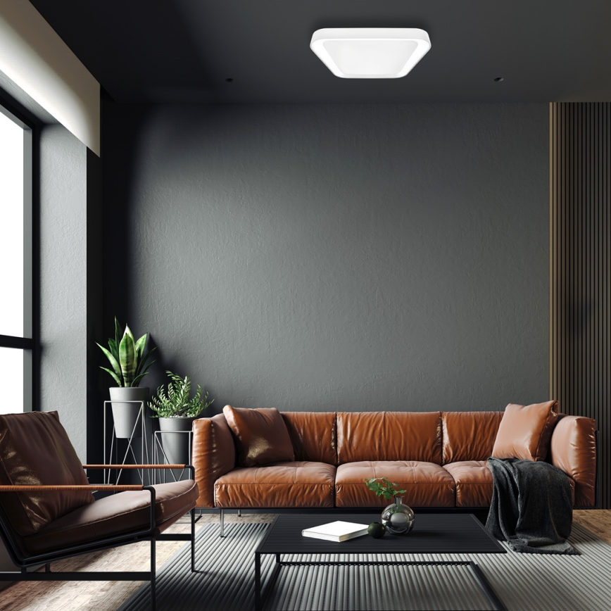 LED Dimmable ceiling light QUADRO LED/66W/230V 3000-6000K white + remote control