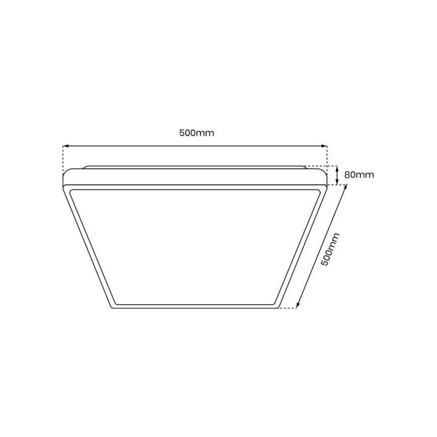 LED Dimmable ceiling light QUADRO LED/66W/230V 3000-6000K white + remote control