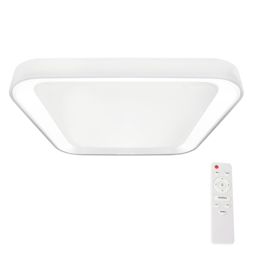 LED Dimmable ceiling light QUADRO LED/66W/230V 3000-6000K white + remote control
