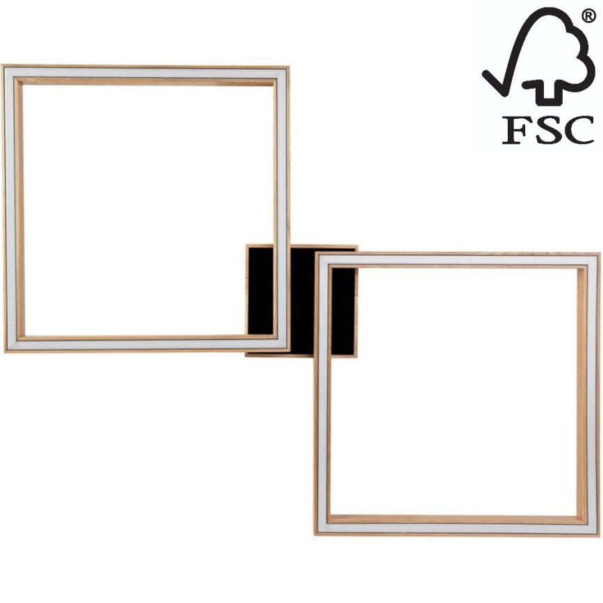 LED Dimmable ceiling light RAMME 2xLED/24W/230V oak – FSC certified