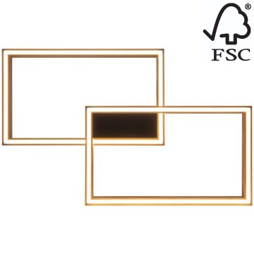 LED Dimmable ceiling light RAMME 2xLED/24W/230V oak – FSC certified
