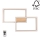 LED Dimmable ceiling light RAMME LED/48W/230V matte oak + remote control – FSC certified