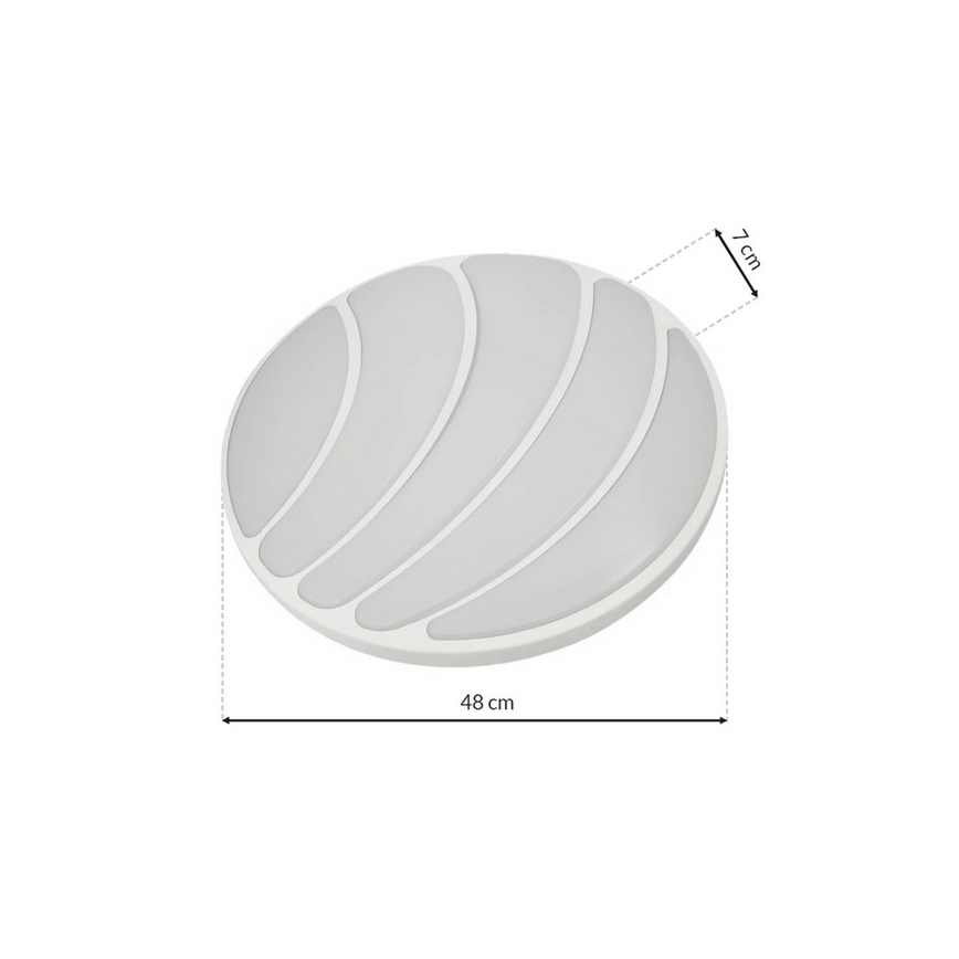 LED Dimmable ceiling light SHELL WHITE LED/40W/230V + remote control