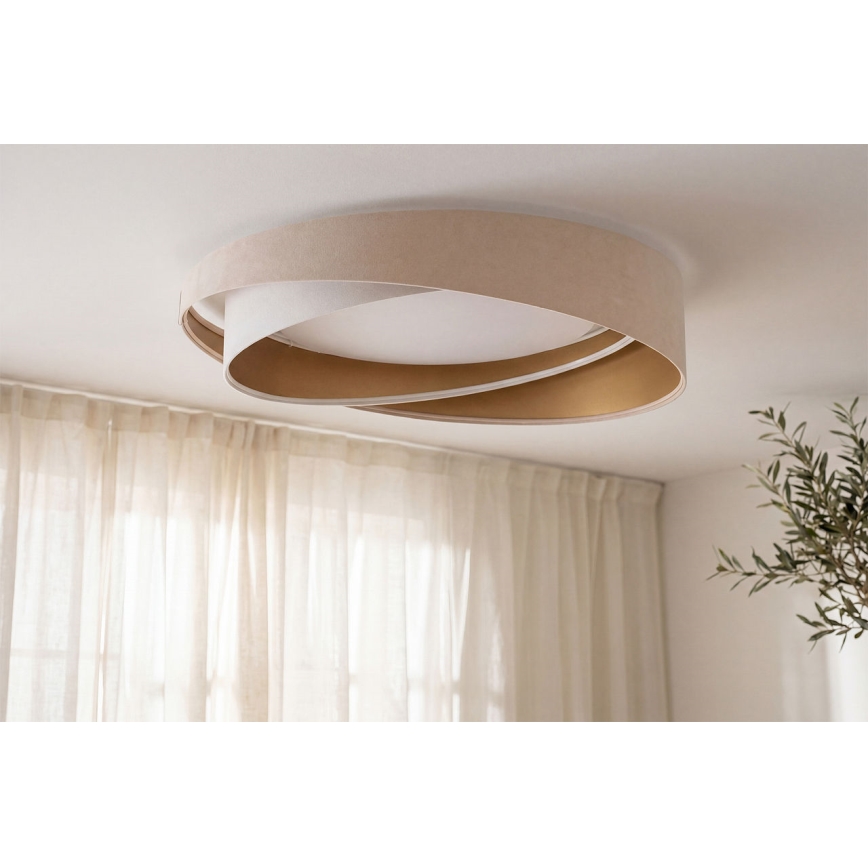 LED Dimmable Ceiling Light SMART GALAXY MODERN LED/24W/230V 3000-6500K dia. 55 cm Beige/White/Gold + Remote Control