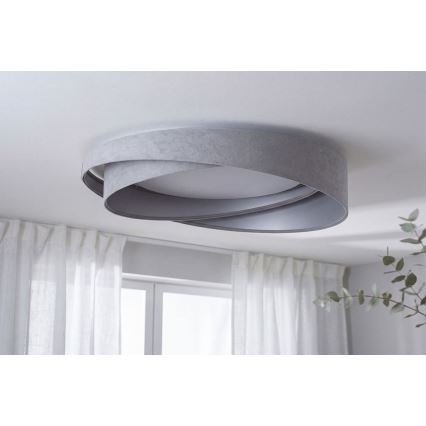 Dimmable LED ceiling light SMART GALAXY MODERN LED/24W/230V 3000-6500K Ø 55 cm gray/silver + remote control