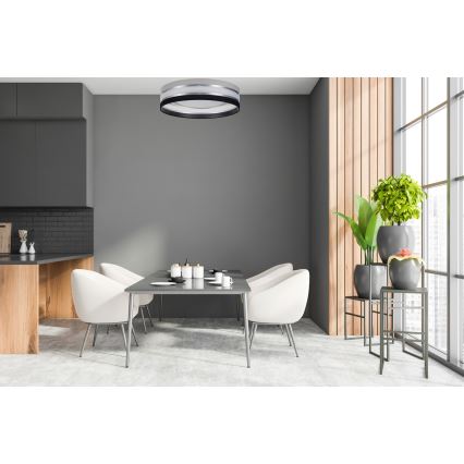 LED Dimmable ceiling light SMART CORAL LED/24W/230V Wi-Fi Tuya black/grey + remote control