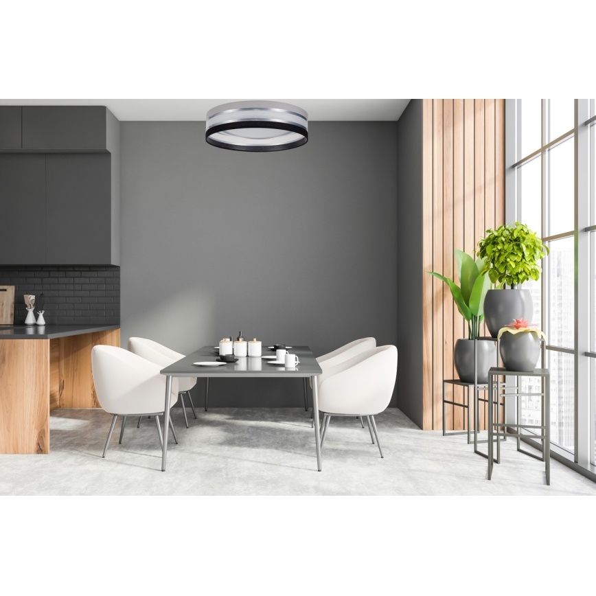 LED Dimmable ceiling light SMART CORAL LED/24W/230V Wi-Fi Tuya black/grey + remote control