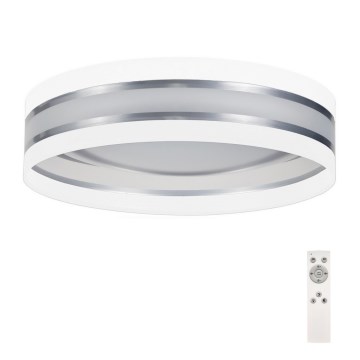 LED Dimmable ceiling light SMART CORAL LED/24W/230V white/silver + remote control